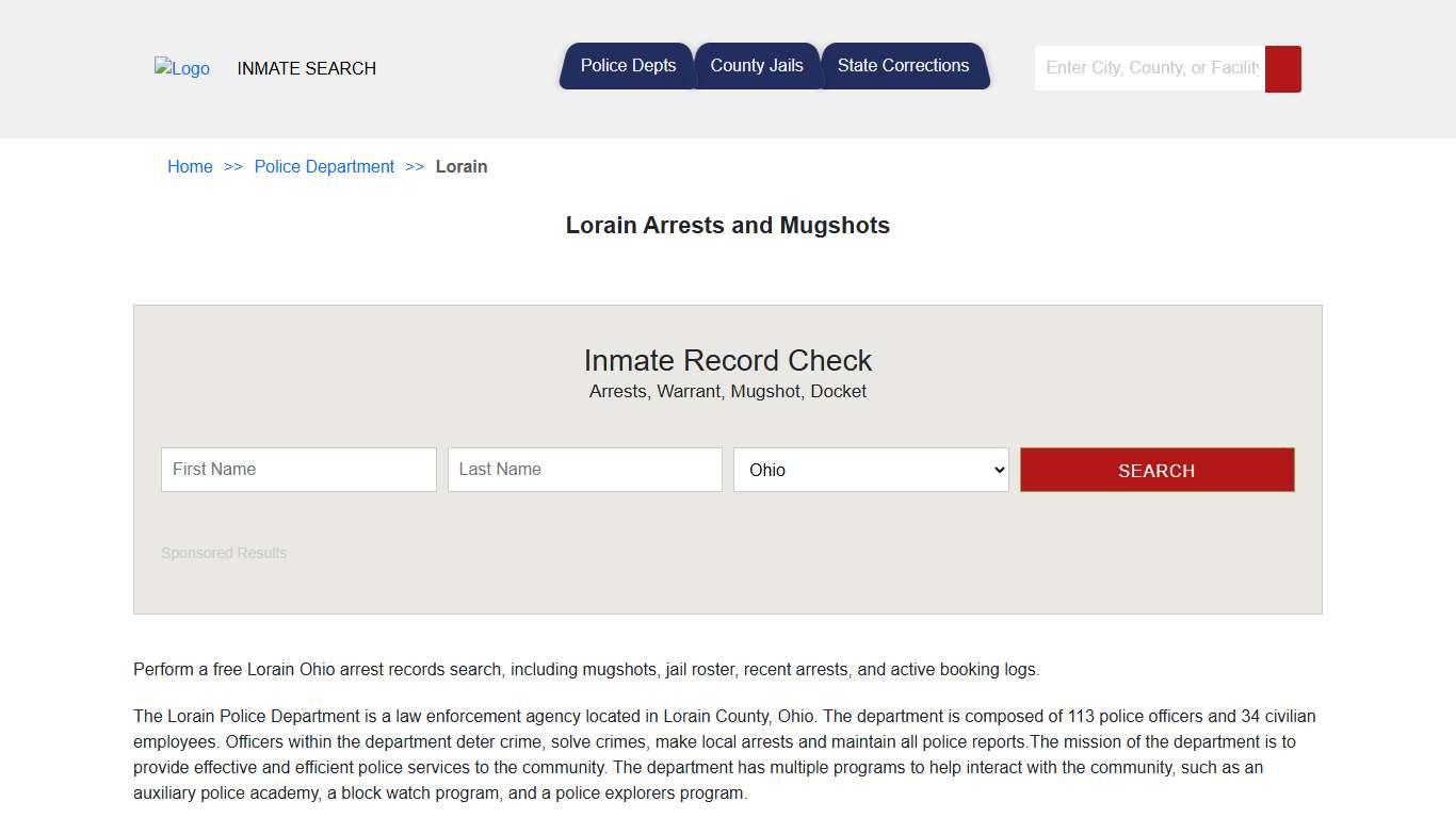 Lorain Arrests and Mugshots | Jail Roster Search